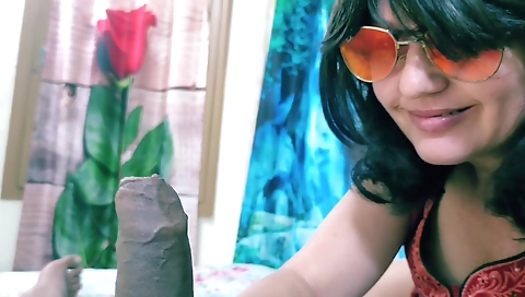 Brunette milf gives a hot blowjob and gets her ass pounded