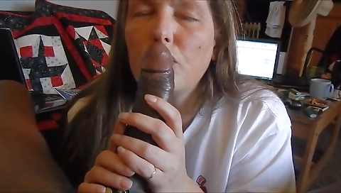 Mature Lady Sucks Big Black Penis Very Slowly And Dr