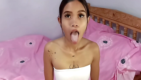 Asian with tattooed skin gets a dick inside her pussy