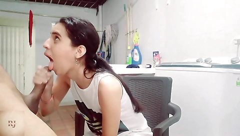 Busty brunette with a tattooed ass is getting fucked