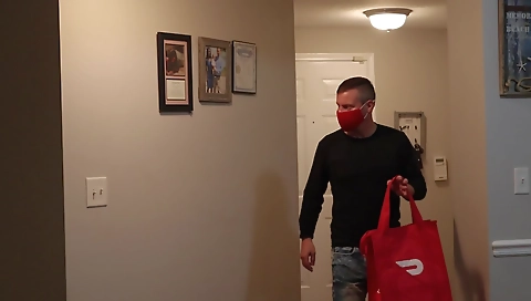 Interracial amateur video showing a sexy latina on her back