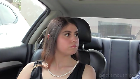 Brunette babe has sex with a black dude for the first time in her life