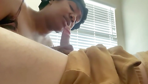 Brunette ebony gets her big ass pounded deepthroat