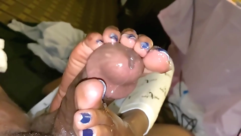 Hot adult fetish video with my hot amateur footjob
