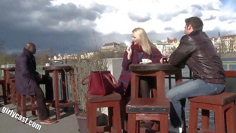 Interracial casting with a black man and a white woman