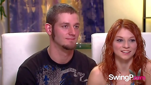 Blonde brunette and a redhead are sharing a couple of sex clips