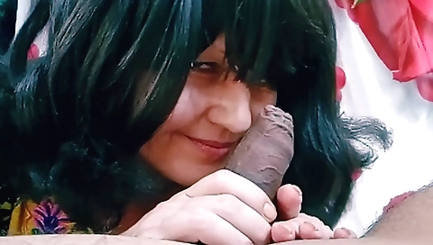 Interracial amateur video with a kinky brunette sex