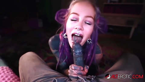 Pretty black girl is getting fucked a lot in her mouth