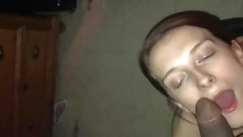 Interracial blowjob - facial - pov - amateur porn video