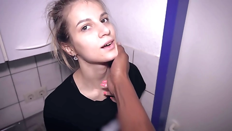 Blonde milf and her boyfriend in a hot interracial porn