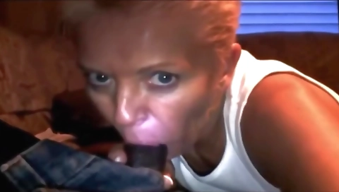 Amateur interracial porn with a big black cock and a blonde