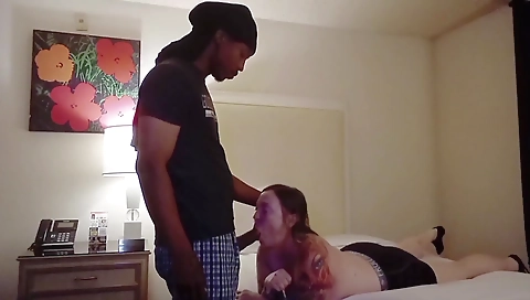 Old and young slut in an interracial scene with a guy