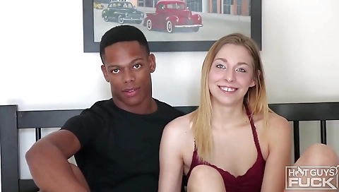 Amateur interracial casting show with a busty blonde wife