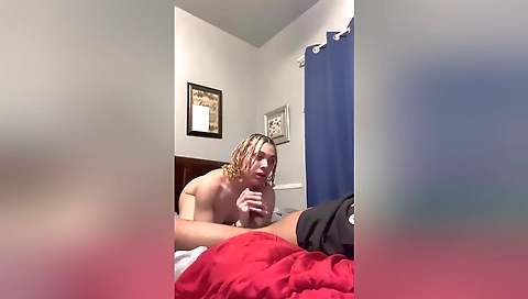 Blonde babe with black stockings gets pounded in the first scene