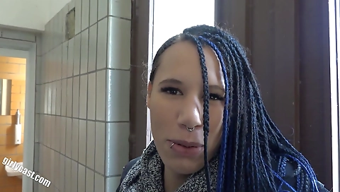 Interracial casting with a gorgeous girl in a dress